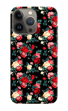 Rose Pattern iPhone 13 Pro Hard Case Back Cover by Casekaro