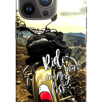 Ride More Worry Less iPhone 13 Pro Hard Case Back Cover by Casekaro
