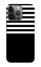 Black and White Print iPhone 13 Pro Hard Case Back Cover by Casekaro