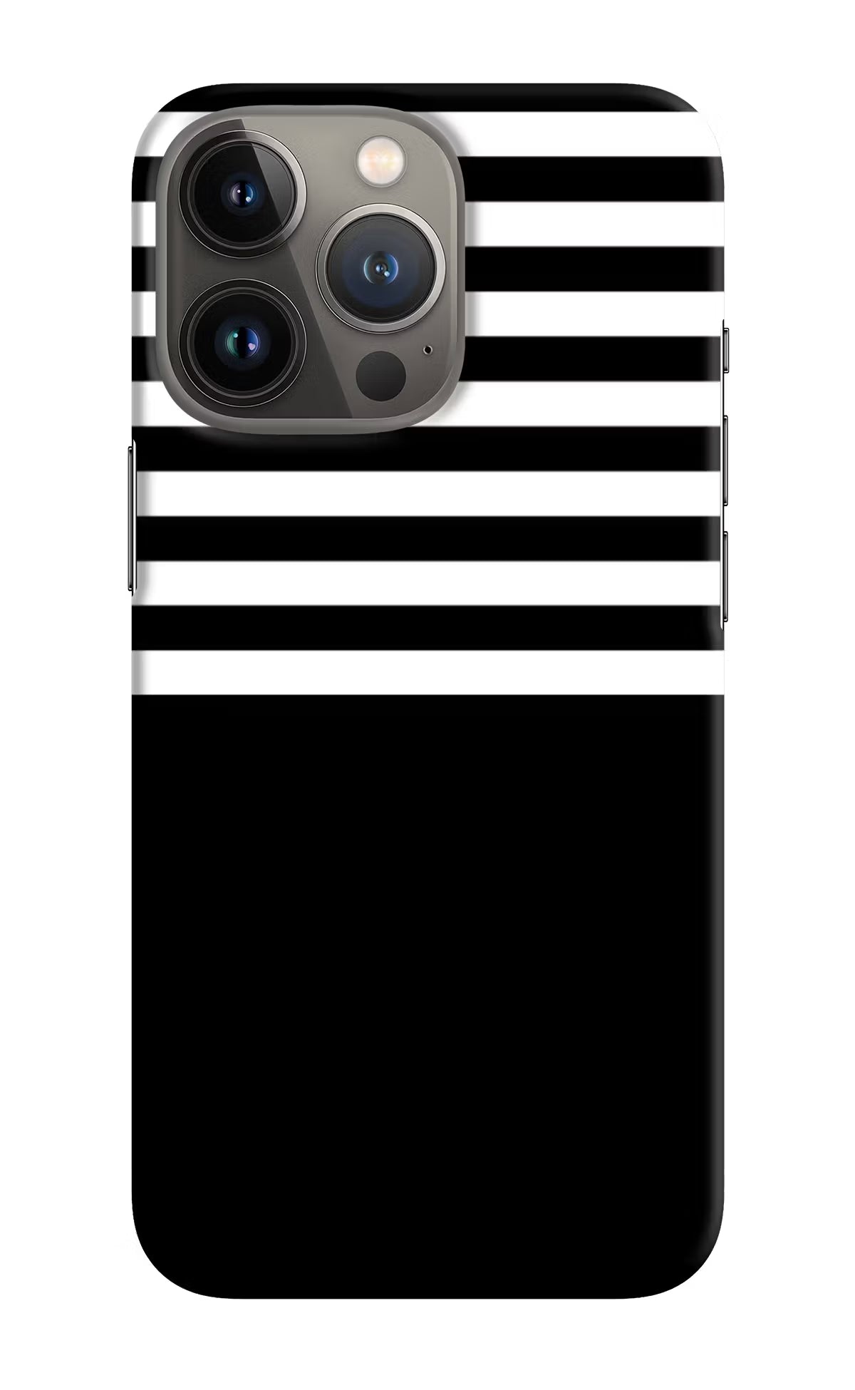 Black and White Print iPhone 13 Pro Hard Case Back Cover by Casekaro