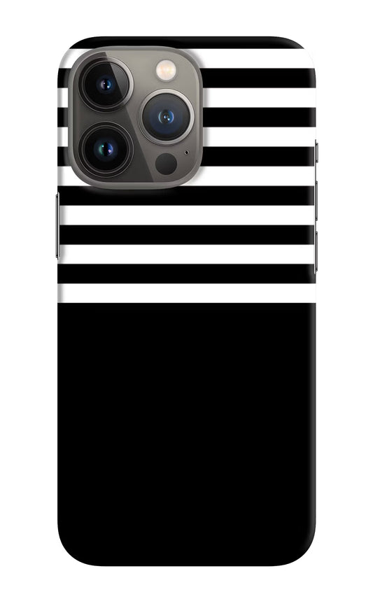 Black and White Print iPhone 13 Pro Hard Case Back Cover by Casekaro