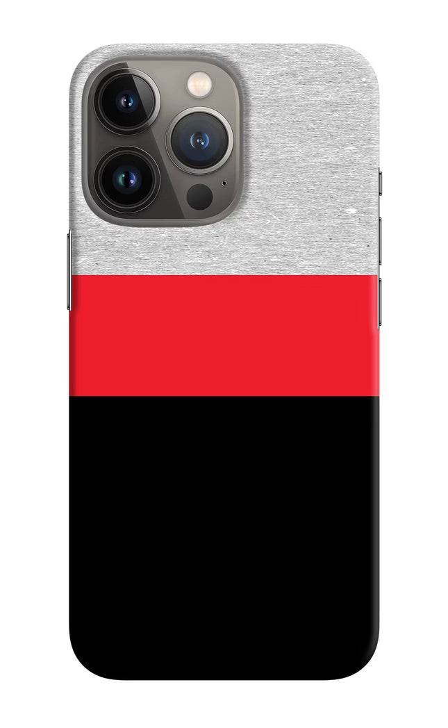 Tri Color Pattern iPhone 13 Pro Hard Case Back Cover by Casekaro