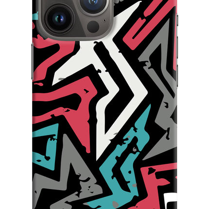 Geometric Graffiti iPhone 13 Pro Hard Case Back Cover by Casekaro