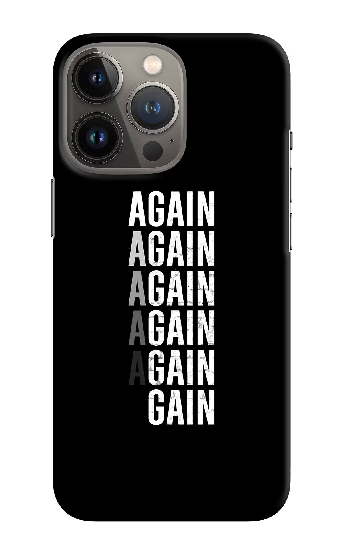 Again Again Gain iPhone 13 Pro Hard Case Back Cover by Casekaro