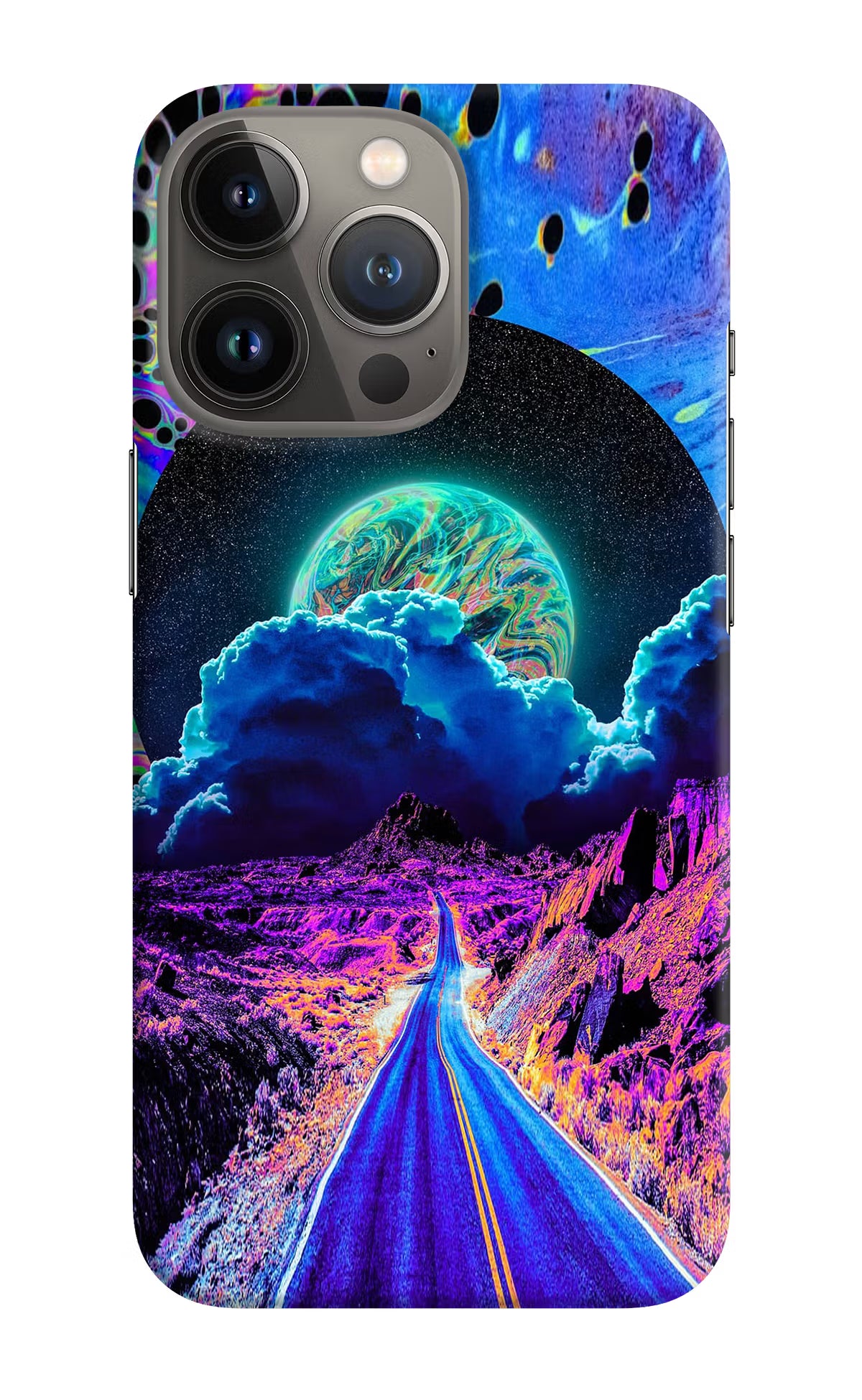 Psychedelic Painting iPhone 13 Pro Hard Case Back Cover by Casekaro