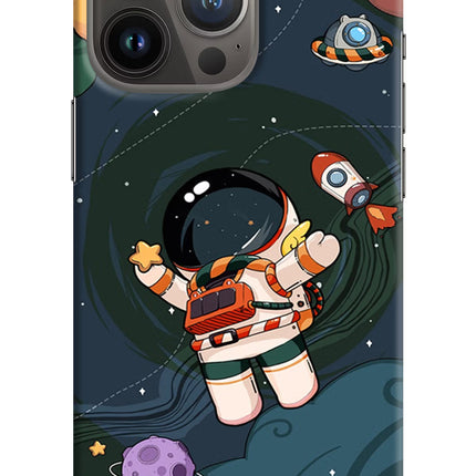 Cartoon Astronaut iPhone 13 Pro Hard Case Back Cover by Casekaro