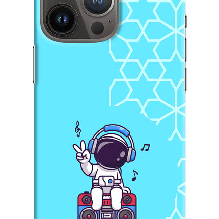 Cute Astronaut Chilling iPhone 13 Pro Hard Case Back Cover by Casekaro