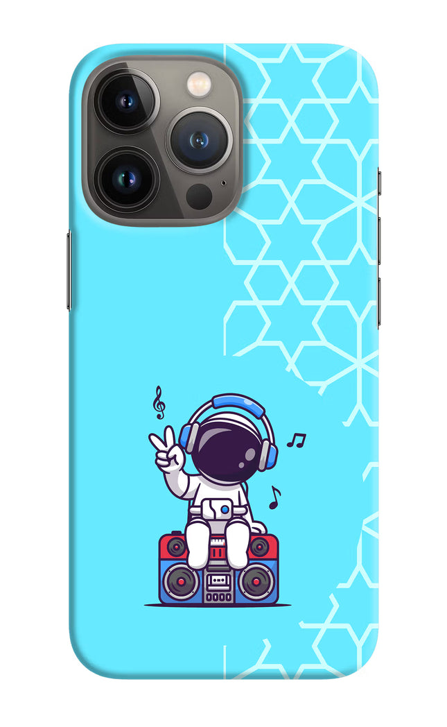 Cute Astronaut Chilling iPhone 13 Pro Hard Case Back Cover by Casekaro
