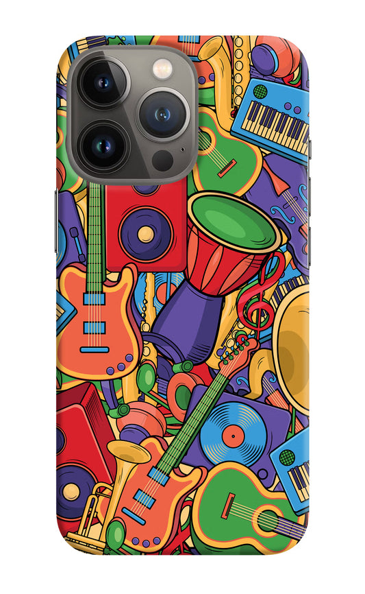 Music Instrument Doodle iPhone 13 Pro Hard Case Back Cover by Casekaro