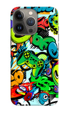 Game Doodle iPhone 13 Pro Hard Case Back Cover by Casekaro