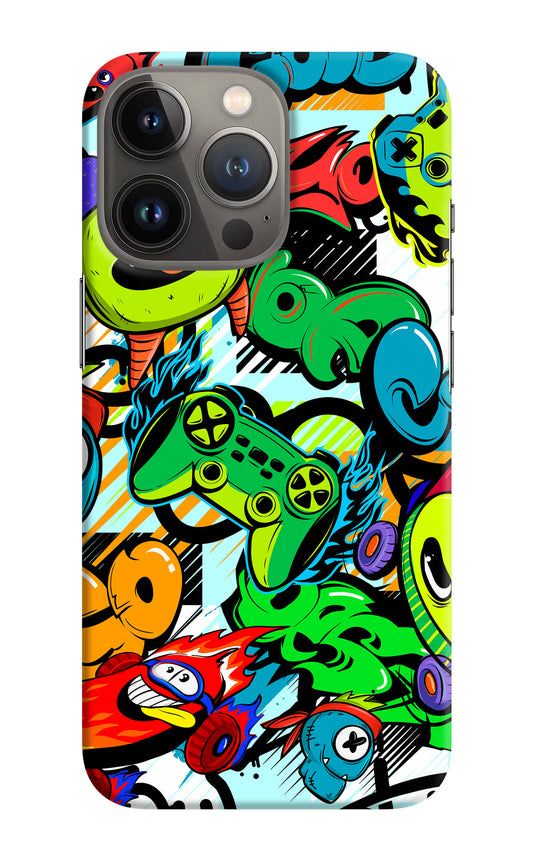 Game Doodle iPhone 13 Pro Hard Case Back Cover by Casekaro