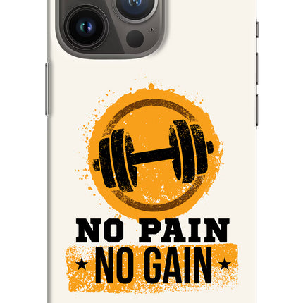 No Pain No Gain iPhone 13 Pro Hard Case Back Cover by Casekaro