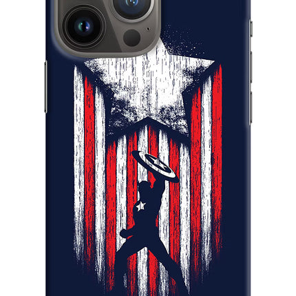 Captain America Marvel Art iPhone 13 Pro Hard Case Back Cover by Casekaro