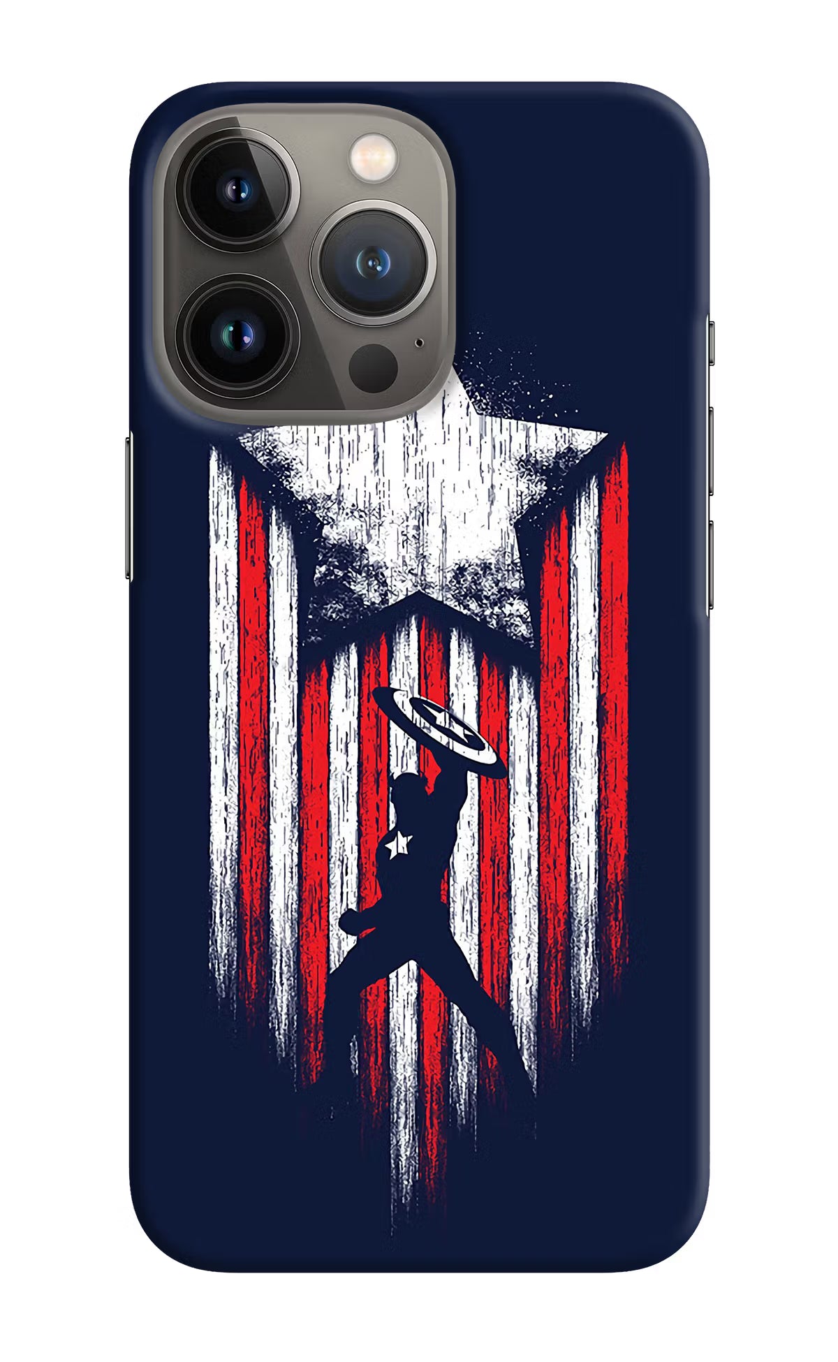 Captain America Marvel Art iPhone 13 Pro Hard Case Back Cover by Casekaro