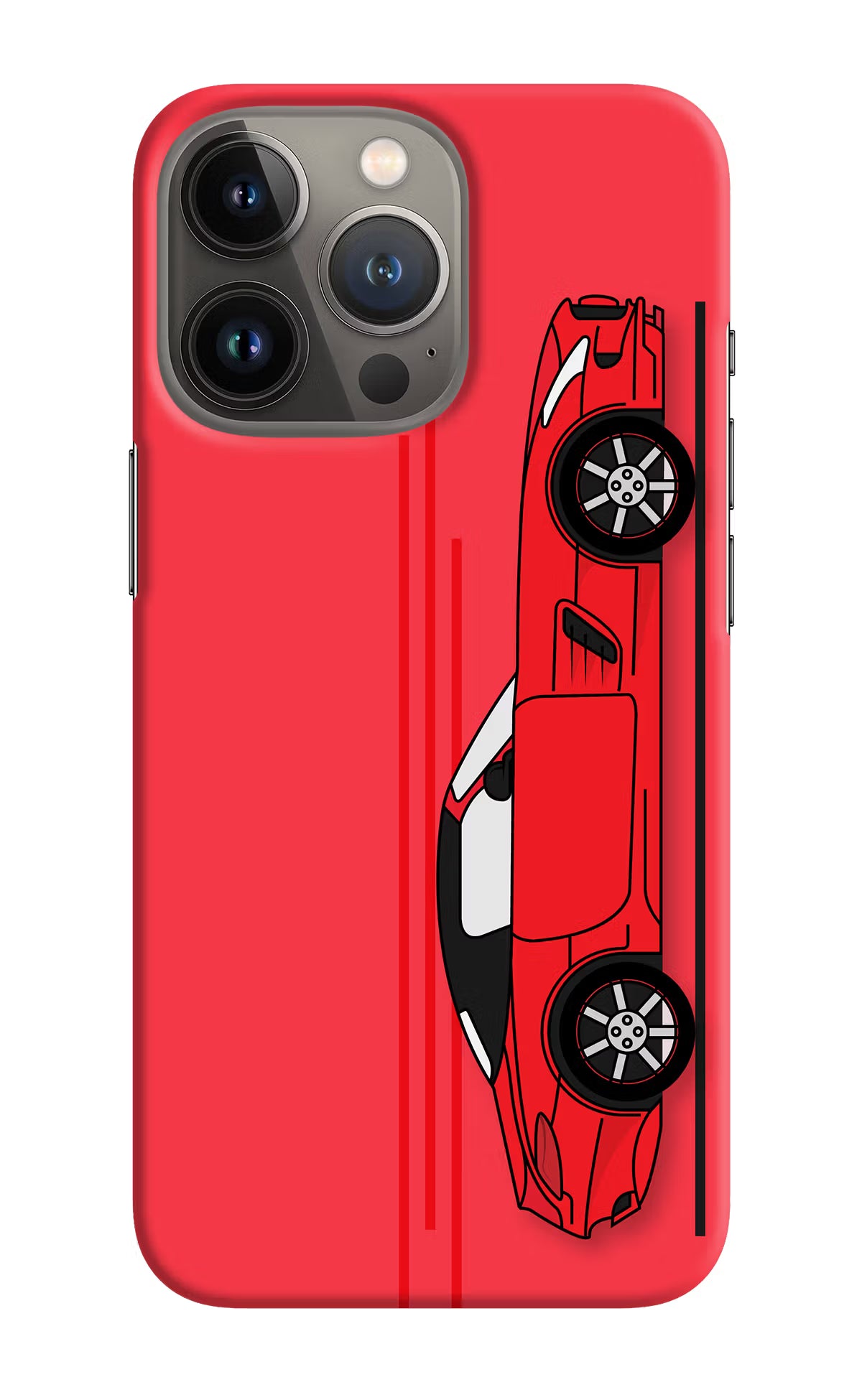 Red Velocity iPhone 13 Pro Hard Case Back Cover by Casekaro