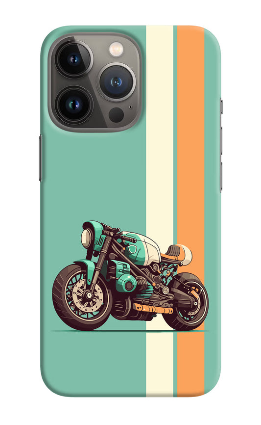 Striped Moto Drift iPhone 13 Pro Hard Case Back Cover by Casekaro