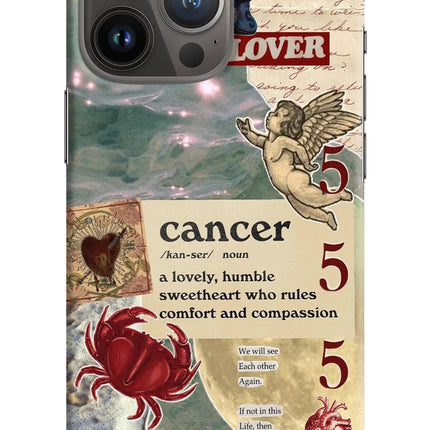 Cancer Zodiac iPhone 13 Pro Hard Case Back Cover by Casekaro