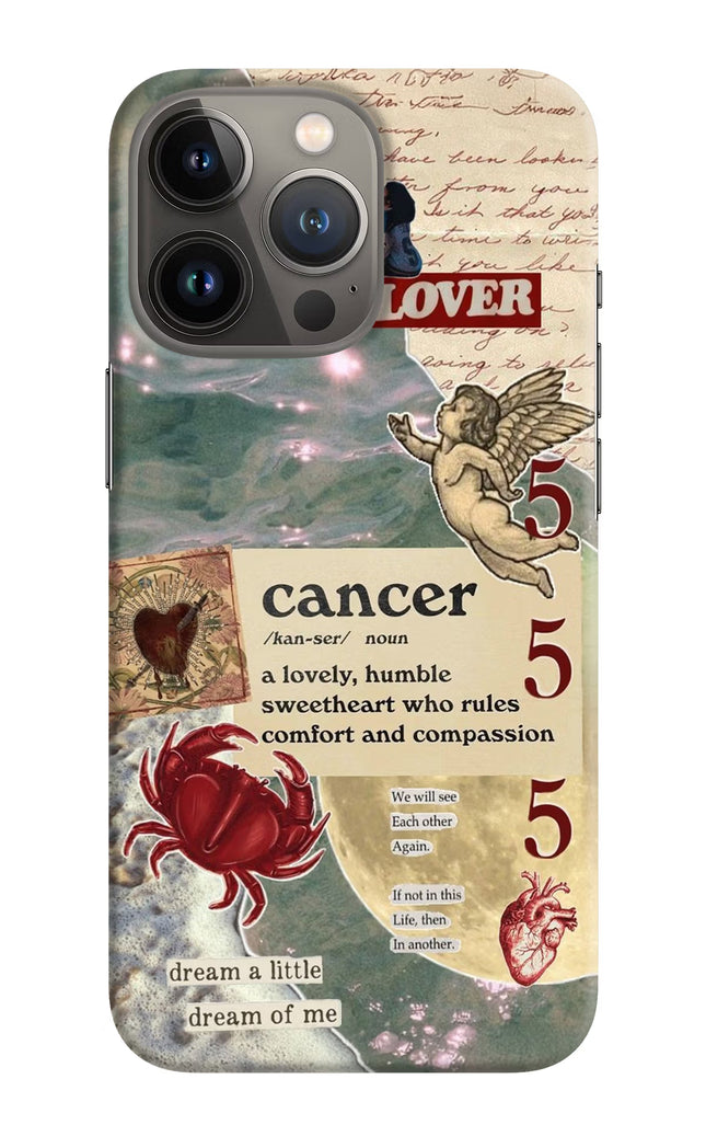 Cancer Zodiac iPhone 13 Pro Hard Case Back Cover by Casekaro