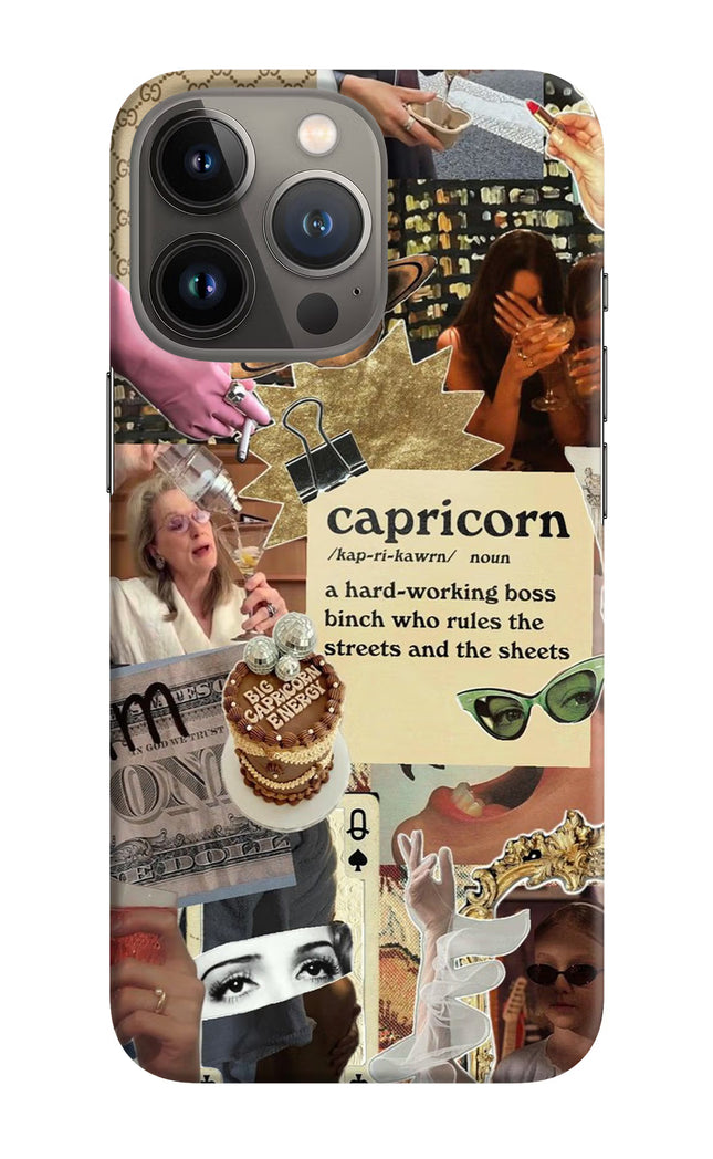 Capricorn Zodiac iPhone 13 Pro Hard Case Back Cover by Casekaro