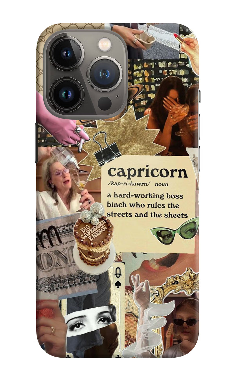 Capricorn Zodiac iPhone 13 Pro Back Cover, Hard case