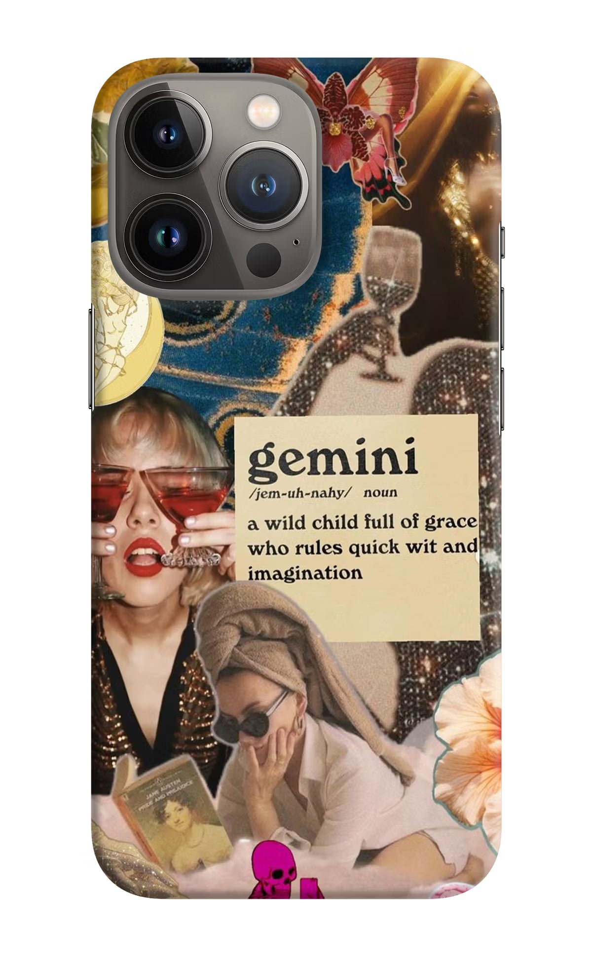 Gemini Zodiac iPhone 13 Pro Hard Case Back Cover by Casekaro