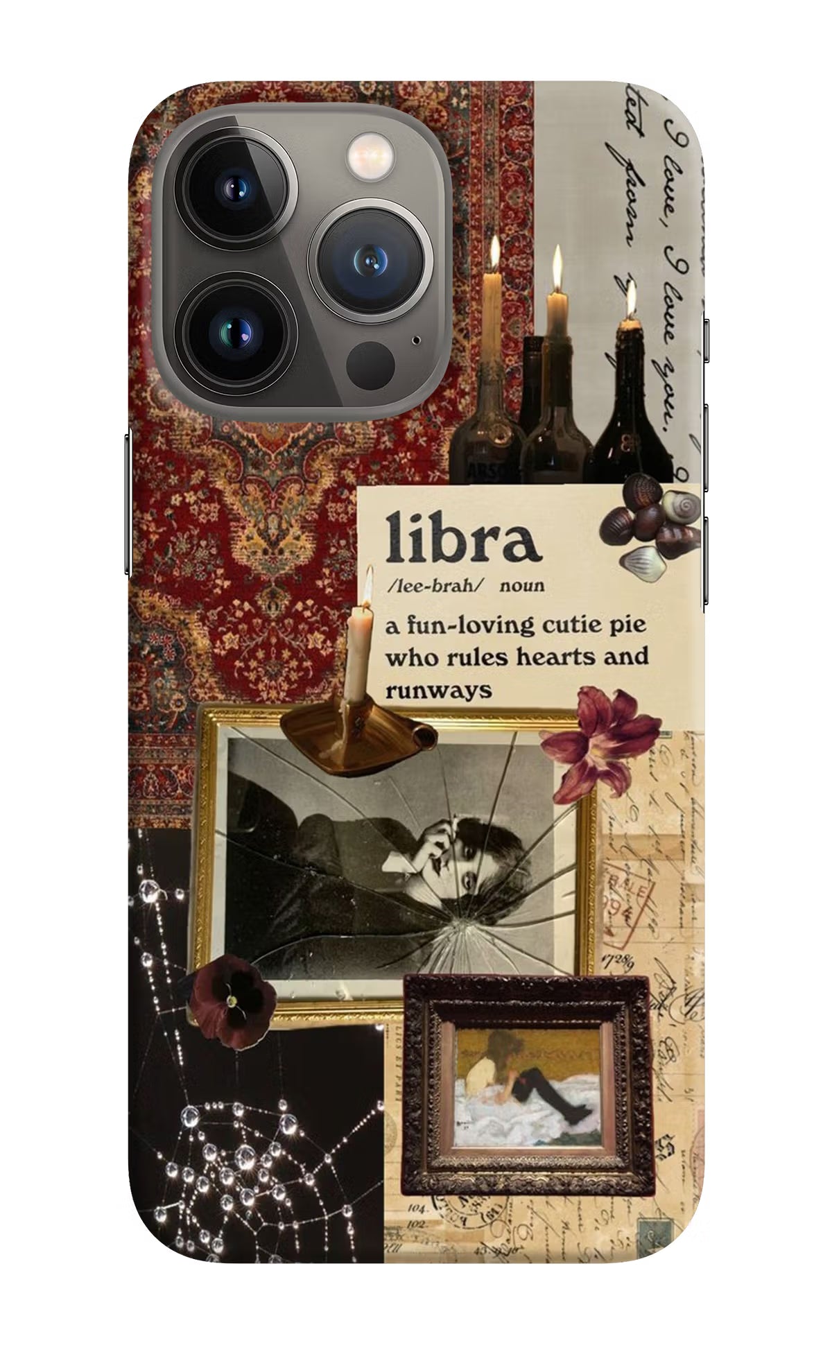 Libra Zodiac iPhone 13 Pro Hard Case Back Cover by Casekaro