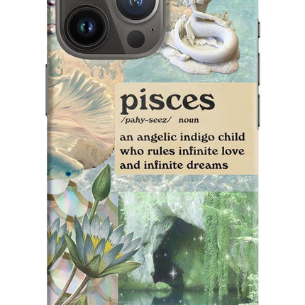 Pisces Zodiac iPhone 13 Pro Hard Case Back Cover by Casekaro