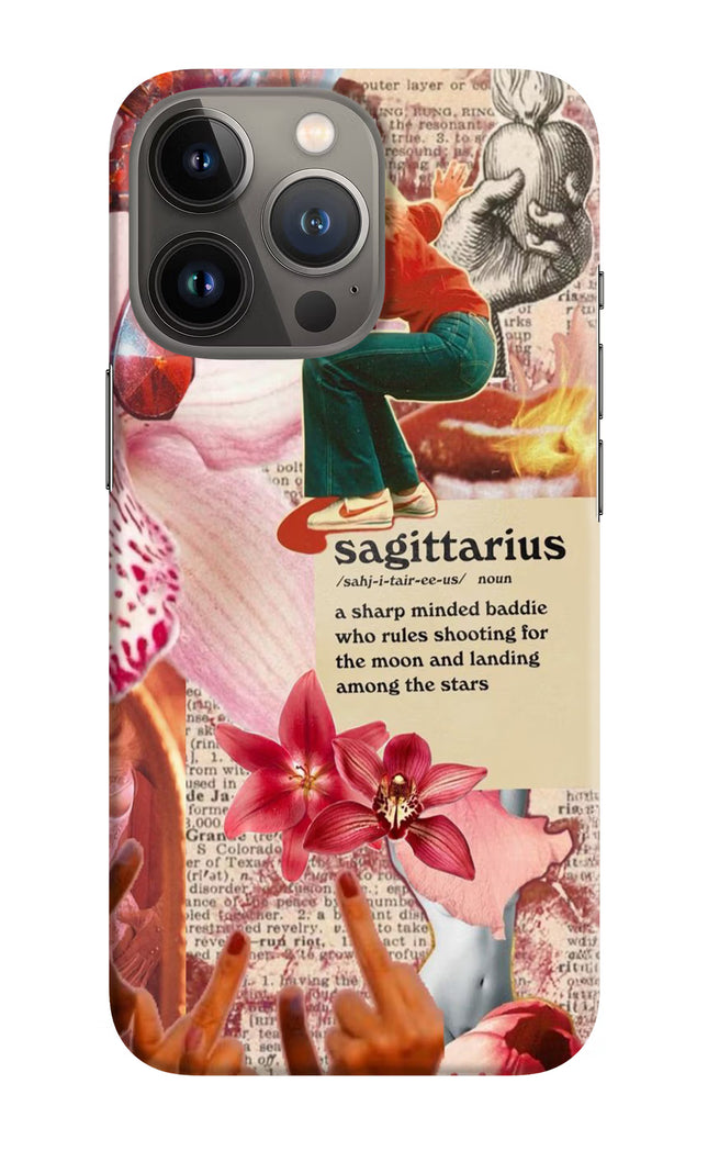Sagittarius Zodiac iPhone 13 Pro Hard Case Back Cover by Casekaro
