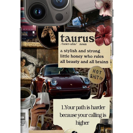 Taurus Zodiac iPhone 13 Pro Hard Case Back Cover by Casekaro