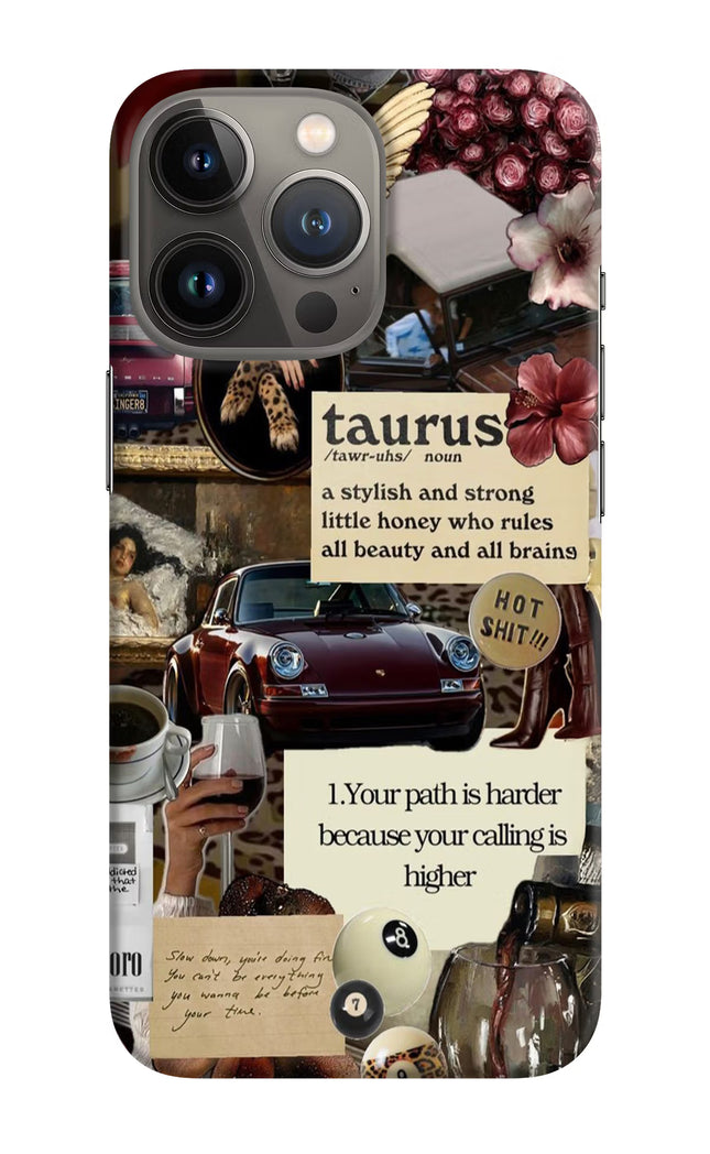 Taurus Zodiac iPhone 13 Pro Hard Case Back Cover by Casekaro