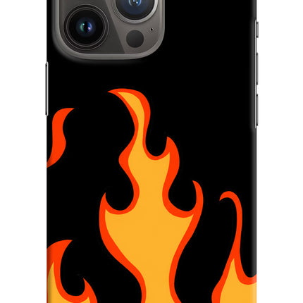 Fired Up – Black iPhone 13 Pro Hard Case Back Cover by Casekaro