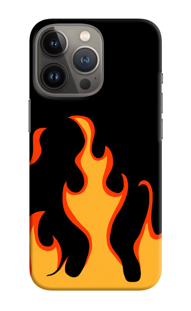 Fired Up – Black iPhone 13 Pro Hard Case Back Cover by Casekaro