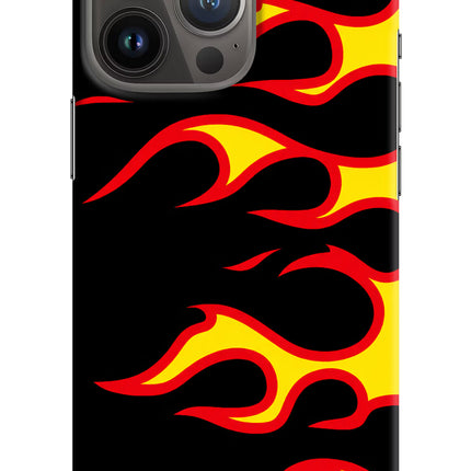 Side Sweep Flames iPhone 13 Pro Hard Case Back Cover by Casekaro