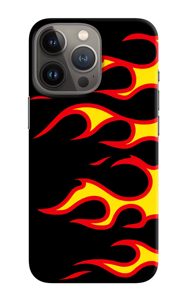 Side Sweep Flames iPhone 13 Pro Hard Case Back Cover by Casekaro