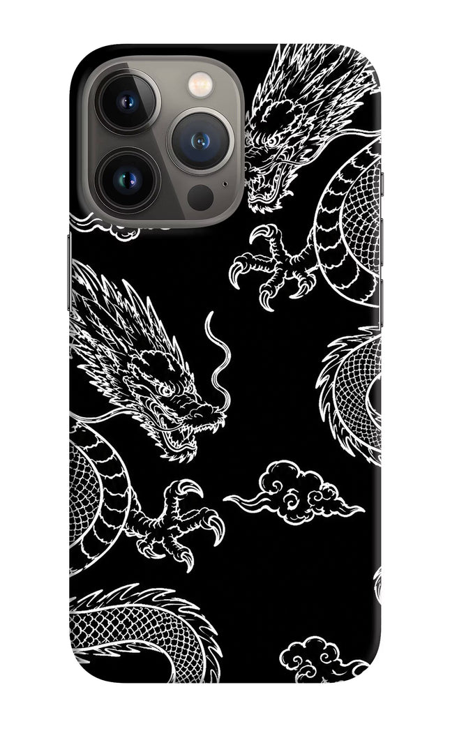 Twin Dragons iPhone 13 Pro Hard Case Back Cover by Casekaro