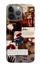 Zodiac Aries iPhone 13 Pro Hard Case Back Cover by Casekaro