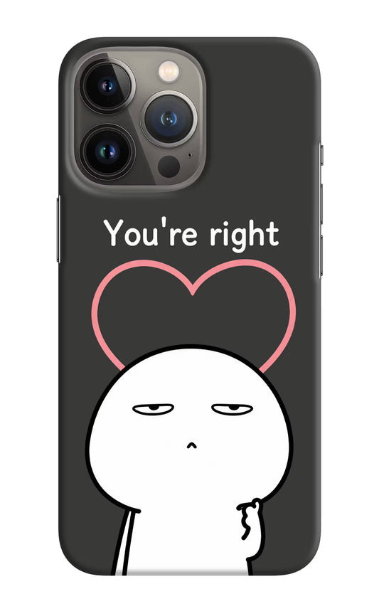 You're Right iPhone 13 Pro Hard Case Back Cover by Casekaro