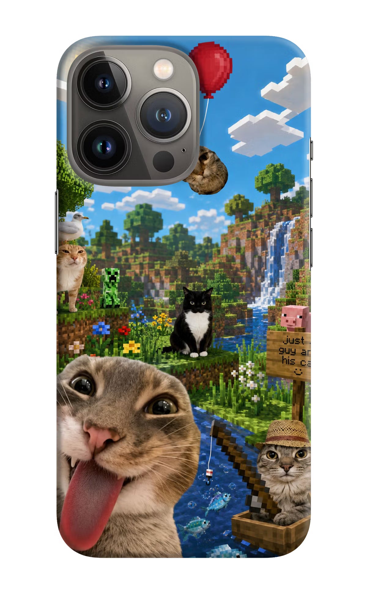 Minecraft Cat Chaos iPhone 13 Pro Back Cover