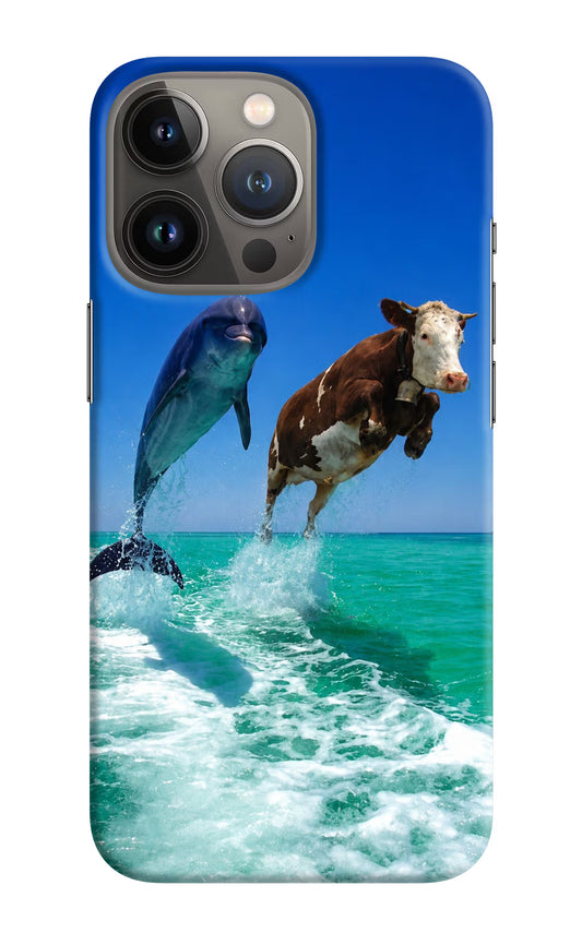 Dolphin vs Cow iPhone 13 Pro Hard Case Back Cover by Casekaro