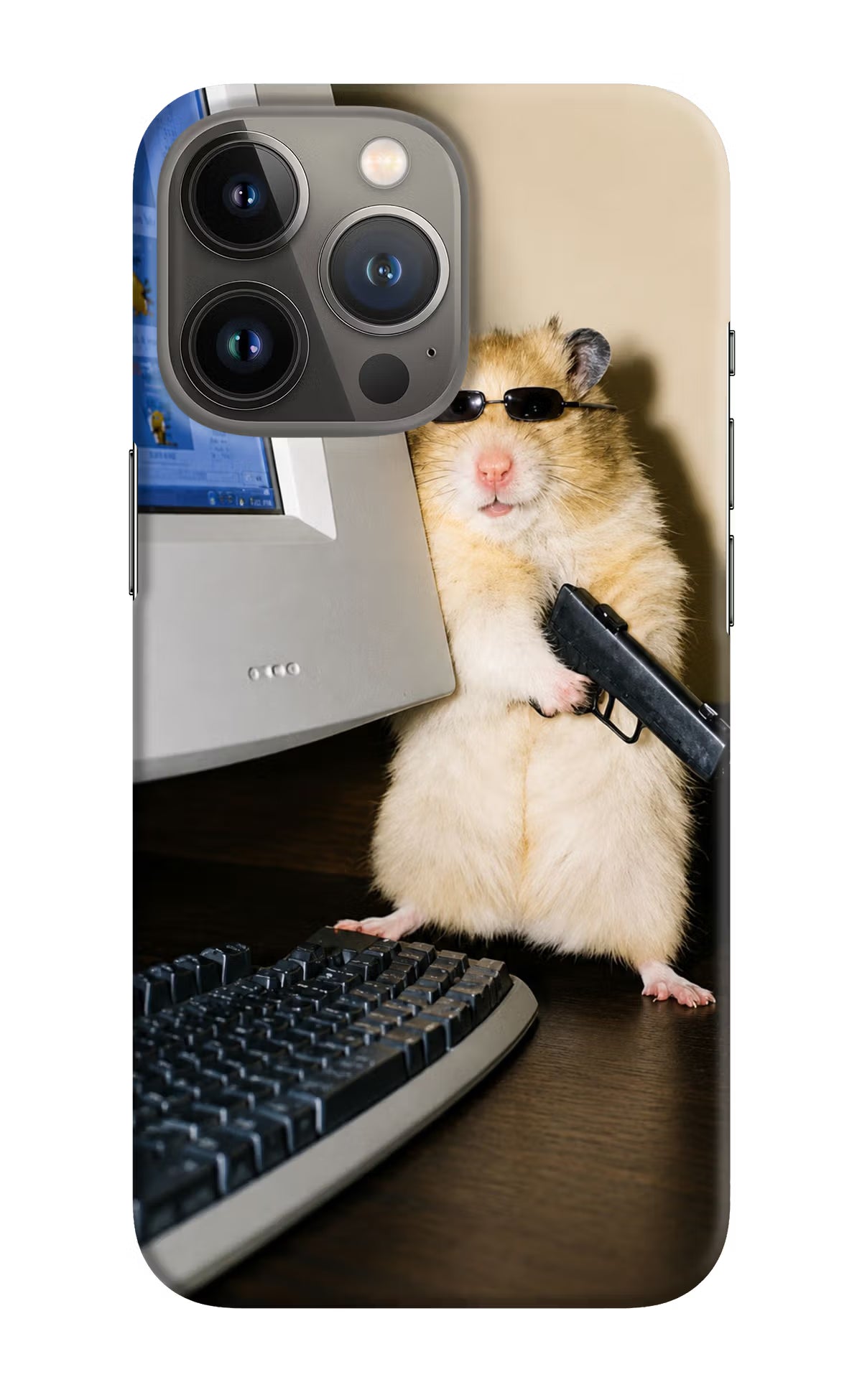 Hacker Hamster iPhone 13 Pro Back Cover