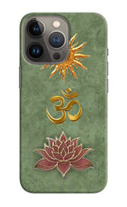 Om & Lotus iPhone 13 Pro Back Cover