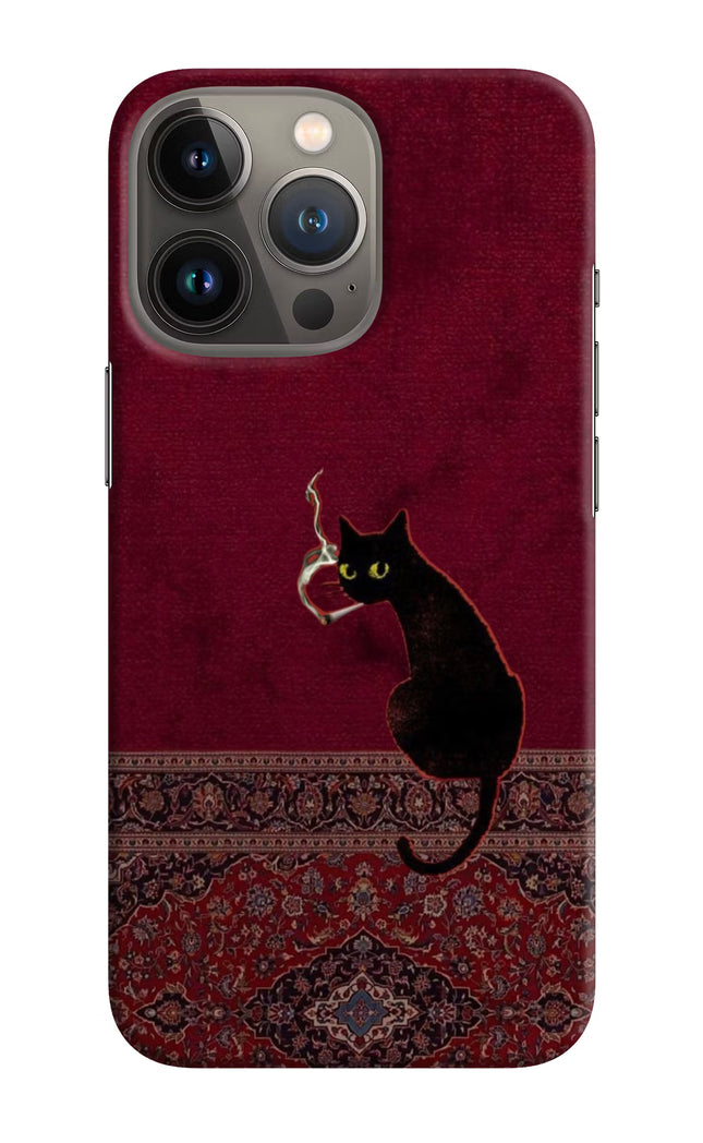 Midnight Cat iPhone 13 Pro Hard Case Back Cover by Casekaro