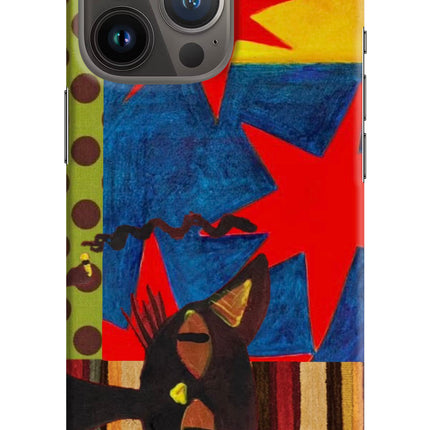 Pop Cat iPhone 13 Pro Hard Case Back Cover by Casekaro