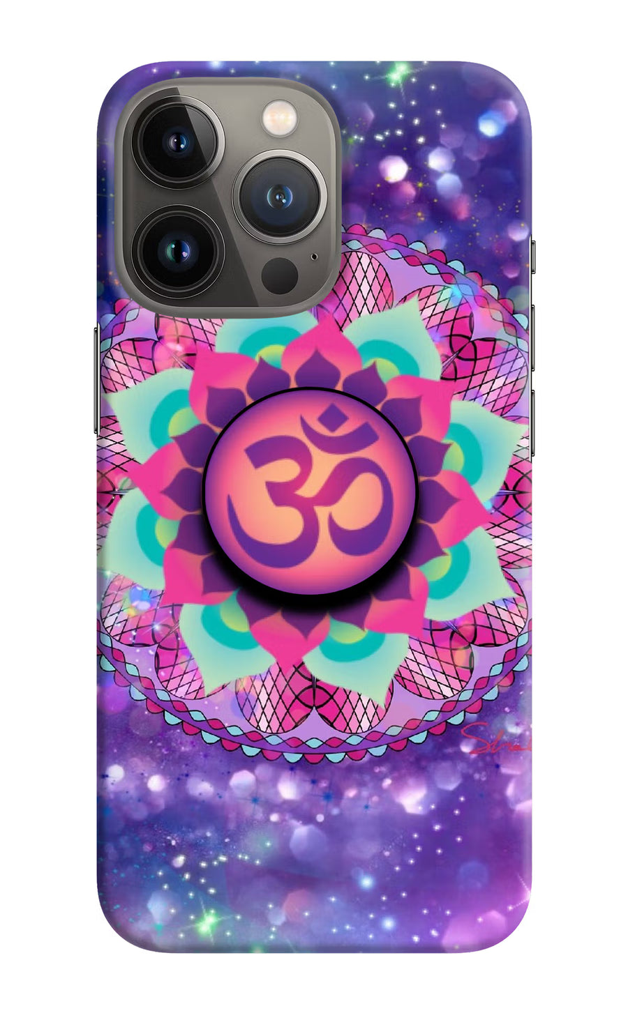 Om Purple iPhone 13 Pro Pop Case, Hard case