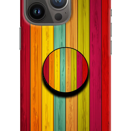 Multicolor Wooden iPhone 13 Pro Pop Case by Casekaro