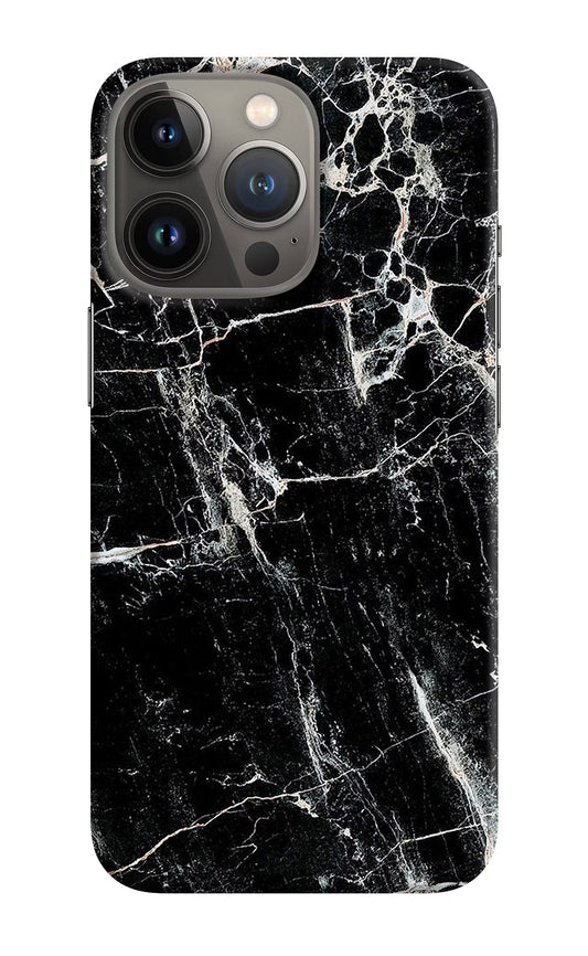 Black Marble Texture iPhone 13 Pro Max Hard Case Back Cover by Casekaro