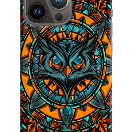 Angry Owl Art iPhone 13 Pro Max Hard Case Back Cover by Casekaro