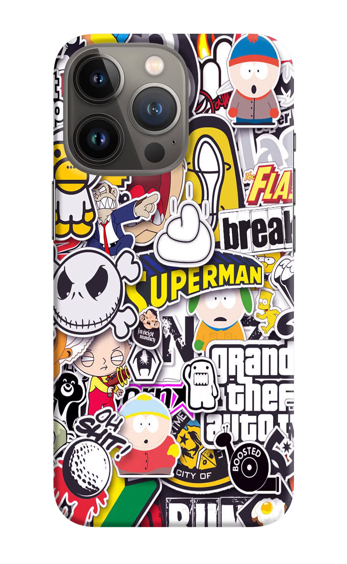 Sticker Bomb iPhone 13 Pro Max Hard Case Back Cover by Casekaro