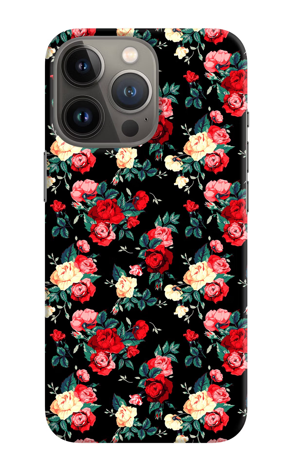 Rose Pattern iPhone 13 Pro Max Hard Case Back Cover by Casekaro