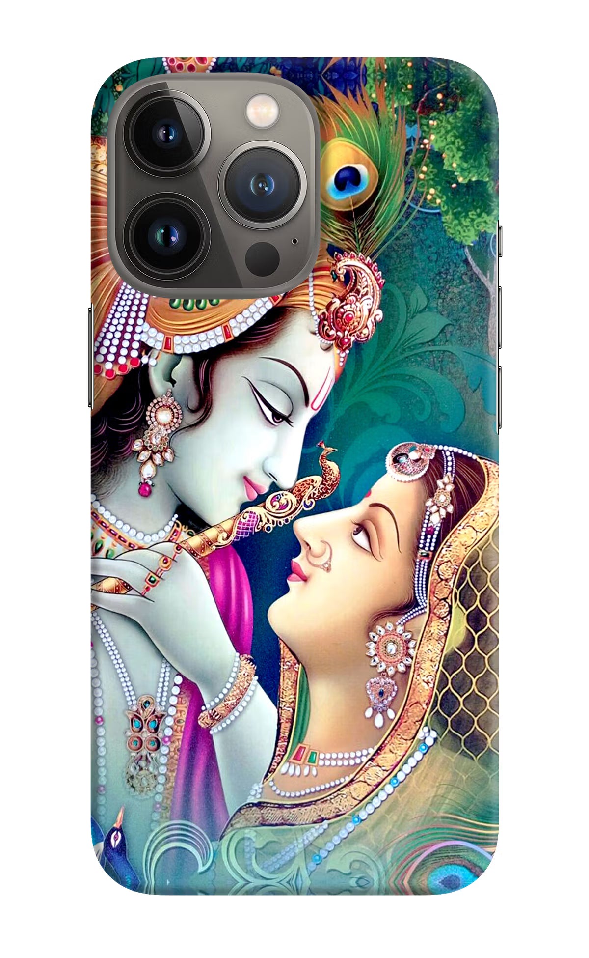 Lord Radha Krishna iPhone 13 Pro Max Hard Case Back Cover by Casekaro